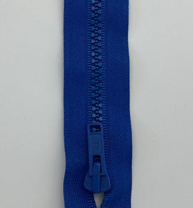 Blå lynlås - delbar 35cm